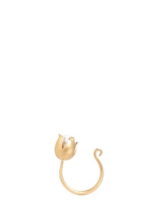 Figure View - Click To Enlarge - BELINDA CHANG - 'Trip Flora' yellow gold plated pearl ring