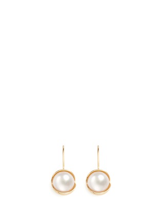 Main View - Click To Enlarge - BELINDA CHANG - 'Fruity' 18k yellow gold plated freshwater pearl hook earrings