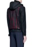 Back View - Click To Enlarge - 73119 - Glossy stripe print hooded jacket