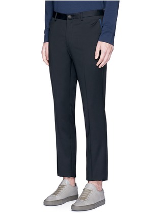 Front View - Click To Enlarge - 73119 - Slim fit raised pocket wool pants