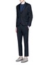 Figure View - Click To Enlarge - 73119 - Slim fit raised pocket wool pants