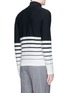 Back View - Click To Enlarge - 73119 - Stripe cashmere-mohair blend turtleneck sweater