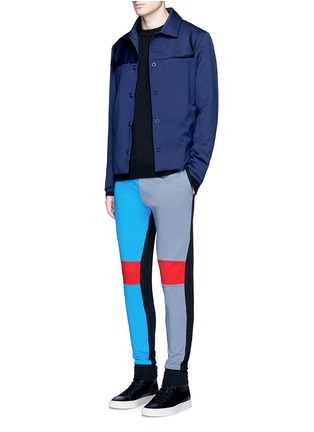Figure View - Click To Enlarge - 73119 - Colourblack raised pocket jogging pants