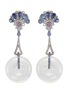 Main View - Click To Enlarge - SAMUEL KUNG - Diamond gemstone jade 18k gold drop earrings