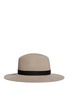 Figure View - Click To Enlarge - JANESSA LEONÉ - 'Lotus' leather band wool felt hat