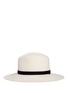 Figure View - Click To Enlarge - JANESSA LEONÉ - 'Camellia' leather band wool felt fedora hat