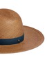 Detail View - Click To Enlarge - JANESSA LEONÉ - 'Panton' leather band straw panama hat
