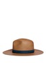 Figure View - Click To Enlarge - JANESSA LEONÉ - 'Panton' leather band straw panama hat