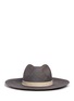 Main View - Click To Enlarge - JANESSA LEONÉ - 'Dahlia' leather band straw Panama hat