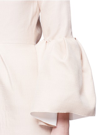 Detail View - Click To Enlarge - ROKSANDA - 'Margot' flannel crepe bell sleeve dress