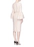 Back View - Click To Enlarge - ROKSANDA - 'Margot' flannel crepe bell sleeve dress