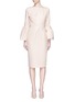 Main View - Click To Enlarge - ROKSANDA - 'Margot' flannel crepe bell sleeve dress