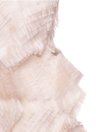 Detail View - Click To Enlarge - ROKSANDA - 'Grace' ruffle frayed organza strapless gown