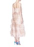 Back View - Click To Enlarge - ROKSANDA - 'Grace' ruffle frayed organza strapless gown