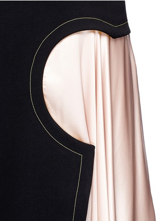 Detail View - Click To Enlarge - ROKSANDA - 'Niamh' draped satin asymmetric crepe skirt