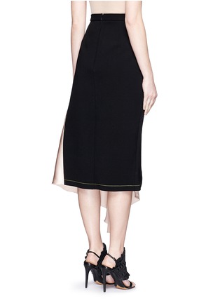 Back View - Click To Enlarge - ROKSANDA - 'Niamh' draped satin asymmetric crepe skirt
