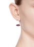 Figure View - Click To Enlarge - DELFINA DELETTREZ - Lip Piercing' diamond 18k yellow gold single earring