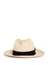 Main View - Click To Enlarge - SENSI STUDIO - Heart embroidered band straw panama hat