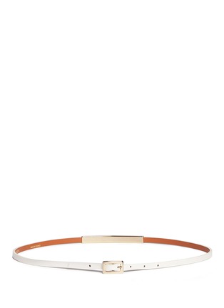 Back View - Click To Enlarge - MAISON BOINET - Caged hardware leather belt