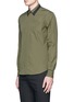 Front View - Click To Enlarge - GIVENCHY - Contrast collar bone poplin shirt