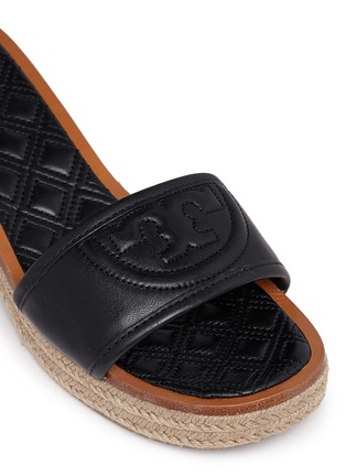 Detail View - Click To Enlarge - TORY BURCH - 'Fleming' leather espadrille sandals