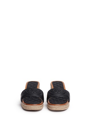 Front View - Click To Enlarge - TORY BURCH - 'Fleming' leather espadrille sandals