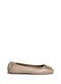 Main View - Click To Enlarge - TORY BURCH - 'Minnie Travel' leather ballet flats