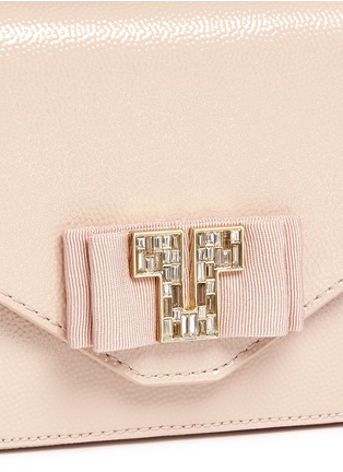Detail View - Click To Enlarge - TORY BURCH - 'Deco-T' mini patent leather chain bag