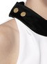 Detail View - Click To Enlarge - VICTORIA, VICTORIA BECKHAM - High neck drape front crepe dress