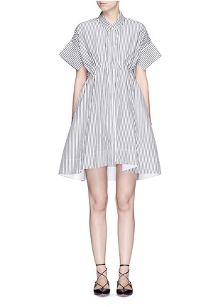 Main View - Click To Enlarge - VICTORIA, VICTORIA BECKHAM - Candy stripe cotton poplin shirt dress