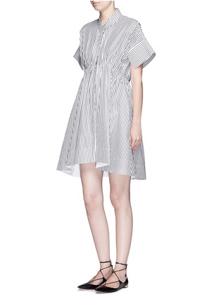 Figure View - Click To Enlarge - VICTORIA, VICTORIA BECKHAM - Candy stripe cotton poplin shirt dress