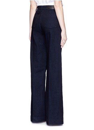 Back View - Click To Enlarge - VICTORIA, VICTORIA BECKHAM - Wide leg broken twill jeans