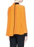 Back View - Click To Enlarge - VICTORIA, VICTORIA BECKHAM - Funnel neck wrap front silk top