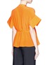 Back View - Click To Enlarge - VICTORIA, VICTORIA BECKHAM - Kick flare silk crepe de Chine blouse