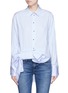 Main View - Click To Enlarge - VICTORIA, VICTORIA BECKHAM - Asymmetric bow candy stripe shirt