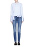Figure View - Click To Enlarge - VICTORIA, VICTORIA BECKHAM - Asymmetric bow candy stripe shirt