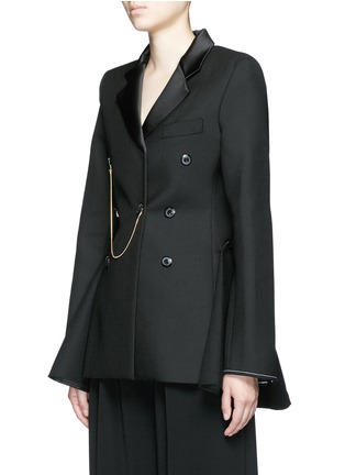 Front View - Click To Enlarge - ELLERY - 'Evil Eye' double breasted flare back blazer