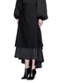 Front View - Click To Enlarge - ELLERY - 'Suzie' layered satin crepe skirt