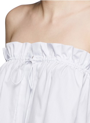 Detail View - Click To Enlarge - ELLERY - 'Hot Wax' pinstripe cropped bandeau top