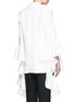 Back View - Click To Enlarge - ELLERY - 'Majesty' ruffle sleeve textured crepe jacket