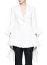 Main View - Click To Enlarge - ELLERY - 'Majesty' ruffle sleeve textured crepe jacket