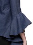 Detail View - Click To Enlarge - ELLERY - 'Delores' ruffle sleeve off-shoulder linen top