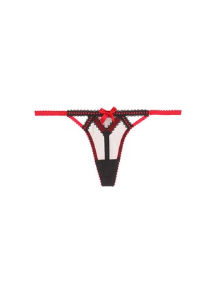 Main View - Click To Enlarge - L'AGENT - 'Mariona' cutout ribbon lace tulle thong