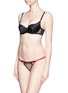 Figure View - Click To Enlarge - L'AGENT - 'Mariona' cutout ribbon lace tulle thong