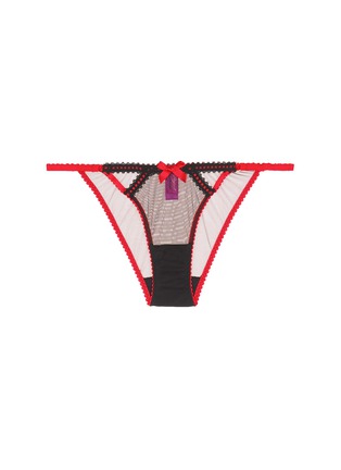 Main View - Click To Enlarge - L'AGENT - 'Mariona' cutout ribbon lace tulle tanga briefs