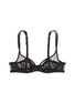 Main View - Click To Enlarge - L'AGENT - 'Casie' starburst embroidery tulle plunge bra