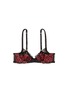 Main View - Click To Enlarge - L'AGENT - 'Brigit' padded jacquard lace plunge bra