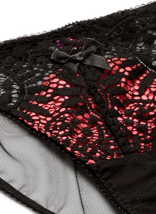 Detail View - Click To Enlarge - L'AGENT - 'Brigit' jacquard lace tulle tanga briefs