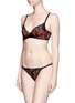 Figure View - Click To Enlarge - L'AGENT - 'Brigit' jacquard lace tulle tanga briefs