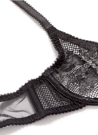 Detail View - Click To Enlarge - L'AGENT - 'Layla' lace mesh non-padded plunge bra
